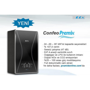 E.C.A Confeo Premix 24 kW 20.000 Kcal/h Yoğuşmalı Hermetik Kombi